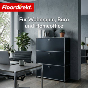 Metallschrank | Concept Epure MK-129 | Sideboard mit 3 verschließbaren Fächern | Moderner Aufbewahrungsschrank
