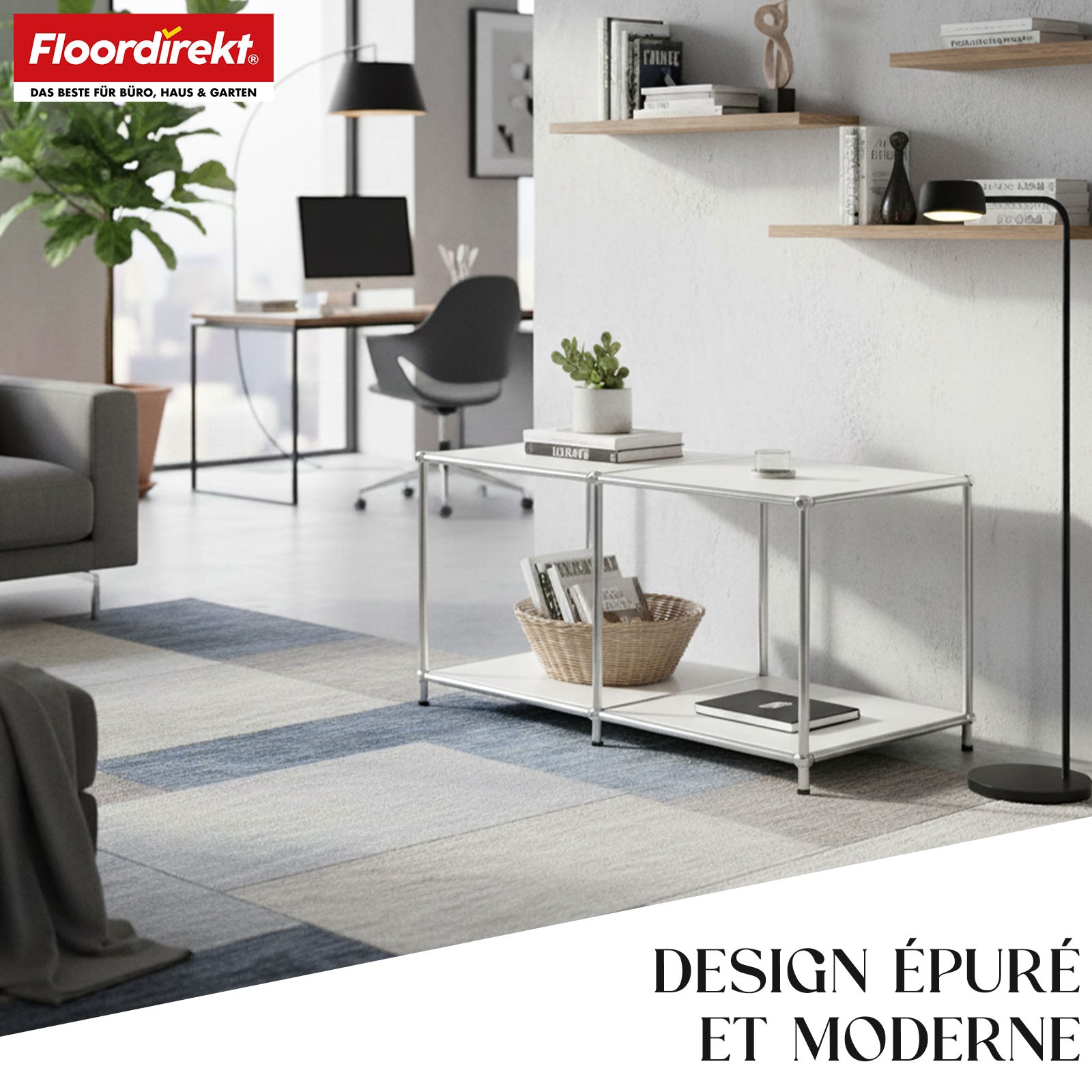 Metallregal | Concept Epure MK-016 | Sideboard & Ablageregal mit offenen Flächen | In mehreren Farben erhältlich