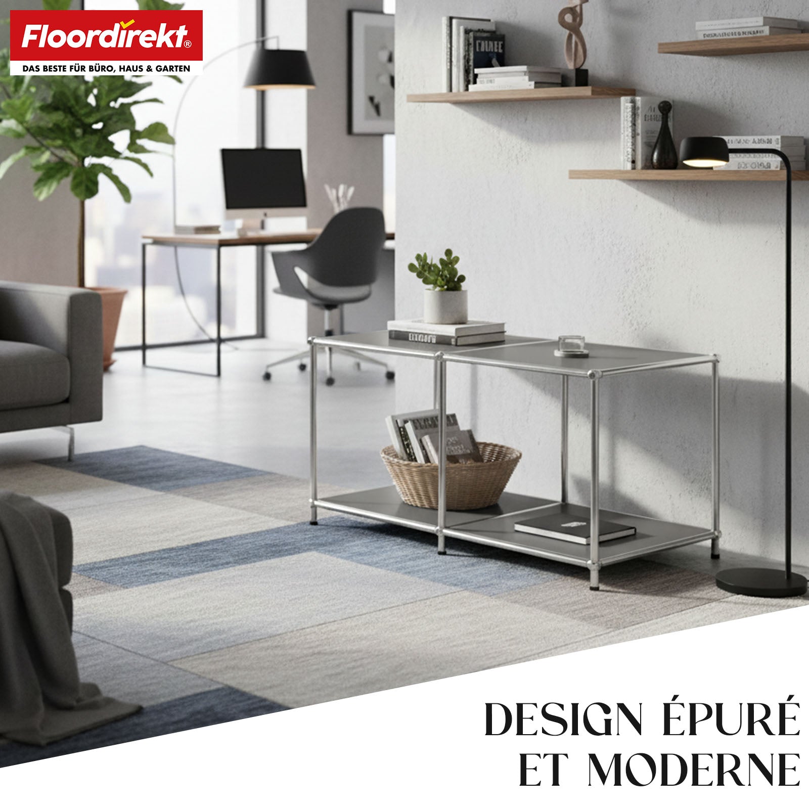 Metallregal | Concept Epure MK-016 | Sideboard & Ablageregal mit offenen Flächen | In mehreren Farben erhältlich