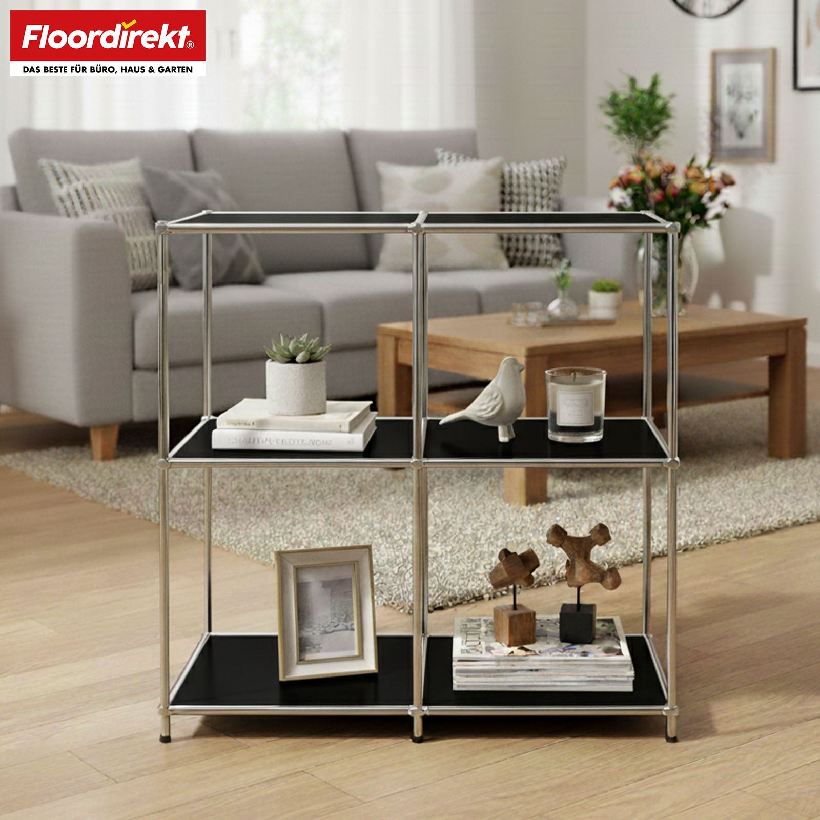 Metallregal | Concept Epure MK-027 | Offenes 3-stöckiges Sideboard & Ablageregal | In mehreren Farben erhältlich