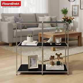 Metallregal | Concept Epure MK-027 | Offenes 3-stöckiges Sideboard & Ablageregal | In mehreren Farben erhältlich