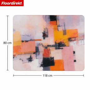 Design Bodenschutzmatte | Robuste Bürostuhlunterlage aus Spezial-PVC für Büro & Homeoffice | 80 x 118 cm