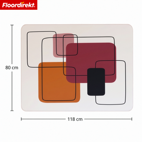 Design Bodenschutzmatte | Robuste Bürostuhlunterlage aus Spezial-PVC für Büro & Homeoffice | 80 x 118 cm
