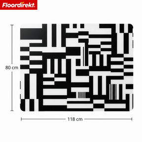 Design Bodenschutzmatte | Robuste Bürostuhlunterlage aus Spezial-PVC für Büro & Homeoffice | 80 x 118 cm