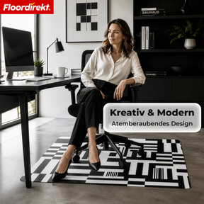 Design Bodenschutzmatte | Robuste Bürostuhlunterlage aus Spezial-PVC für Büro & Homeoffice | 80 x 118 cm