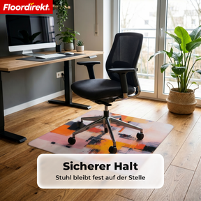 Design Bodenschutzmatte | Robuste Bürostuhlunterlage aus Spezial-PVC für Büro & Homeoffice | 80 x 118 cm