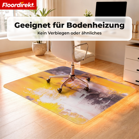 Design Bodenschutzmatte | Robuste Bürostuhlunterlage aus Spezial-PVC für Büro & Homeoffice | 80 x 118 cm