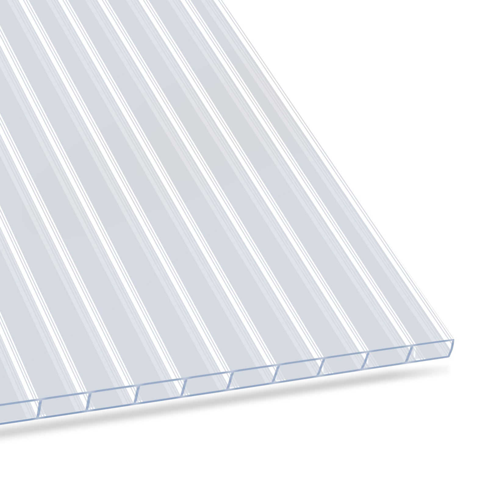 Doppelstegplatte | 60,5 x 121 cm | Polycarbonat | Für Gewächshaus & Überdachung