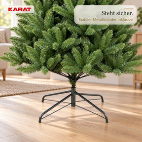 Künstlicher Weihnachtsbaum | Evergreen | Dichte Fichtenoptik mit Metallständer | 150–240 cm