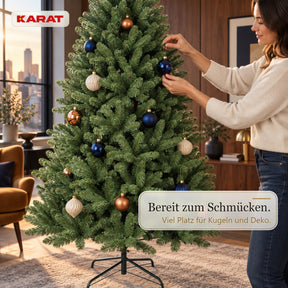 Künstlicher Weihnachtsbaum | Evergreen | Dichte Fichtenoptik mit Metallständer | 150–240 cm
