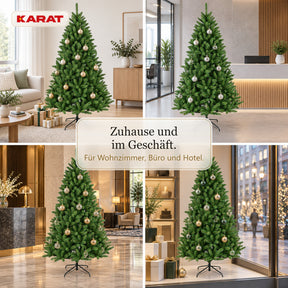 Künstlicher Weihnachtsbaum | Evergreen | Dichte Fichtenoptik mit Metallständer | 150–240 cm