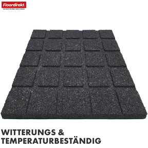 Fallschutzmatte | Play Protect | Universelle & wetterfeste Bodenschutzmatte mit Drainage | In vielen Farben | 50 x 50 cm