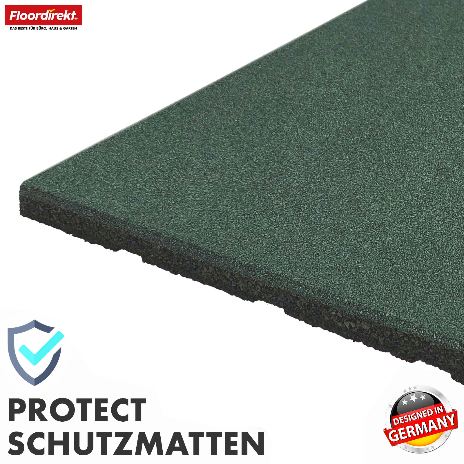 Fallschutzmatte | Play Protect | Universelle & wetterfeste Bodenschutzmatte mit Drainage | In vielen Farben | 50 x 50 cm