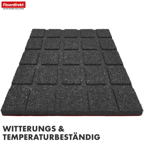 Fallschutzmatte | Play Protect | Universelle & wetterfeste Bodenschutzmatte mit Drainage | In vielen Farben | 50 x 50 cm