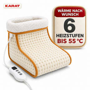 Elektrischer Fußwärmer | Fjord | 6 Heizstufen bis 55 °C, Timer & Sherpa-Futter | 4 Farben