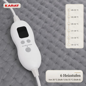 Elektrischer Fußwärmer | Fjord | 6 Heizstufen bis 55 °C, Timer & Sherpa-Futter | 4 Farben