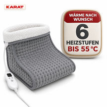 Elektrischer Fußwärmer | Fjord | 6 Heizstufen bis 55 °C, Timer & Sherpa-Futter | 4 Farben
