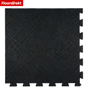 Gummi Steckmatte | Robuste Bodenschutzmatte für Fitnessgeräte & Arbeitsbereiche | 50 x 50 cm