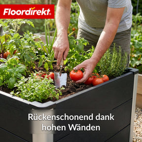 WPC-Hochbeet | Paros | Anthrazit | Wetterbeständig & langlebig | Für Garten & Terrasse | Verschiedene Größen