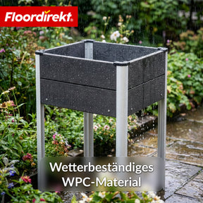 WPC-Hochbeet | Salina | Anthrazit | Hochbeet auf Stelzen 60 x 50 x 90 cm | Wetterbeständig & pflegeleicht