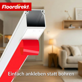 Kabelkanal | Oskar | Selbstklebende Kabelleiste 10 x 1 m | Kabelabdeckung Weiß für TV, Wand & Schreibtisch