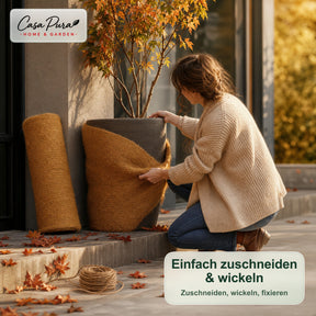Kokosmatte 100 × 1000 cm | 10 m Rolle aus 100 % Kokosfaser | 10 mm stark