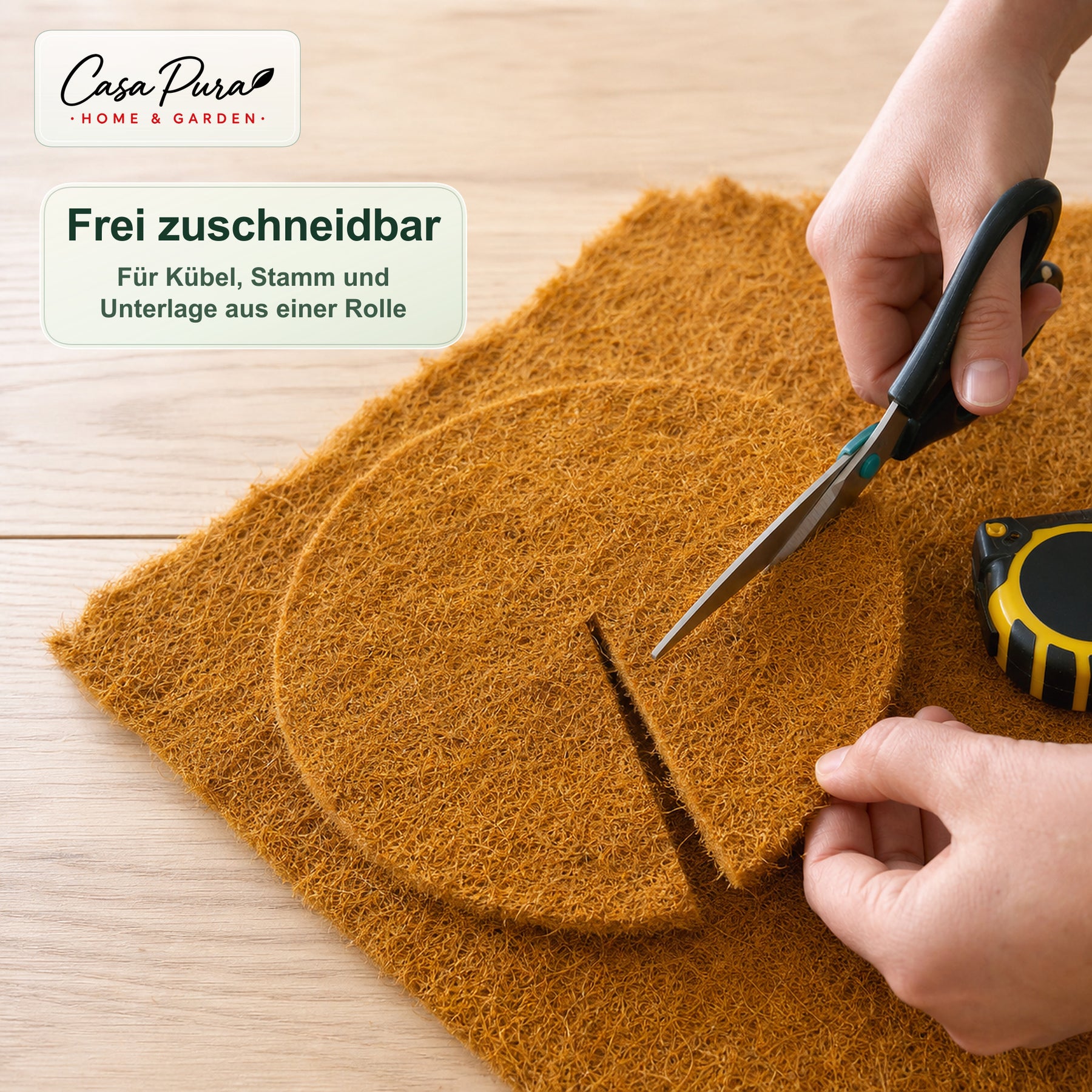 Kokosmatte auf Maß | 100 % Kokosfaser | Winterschutz & Pflanzenschutz | 100 cm breit