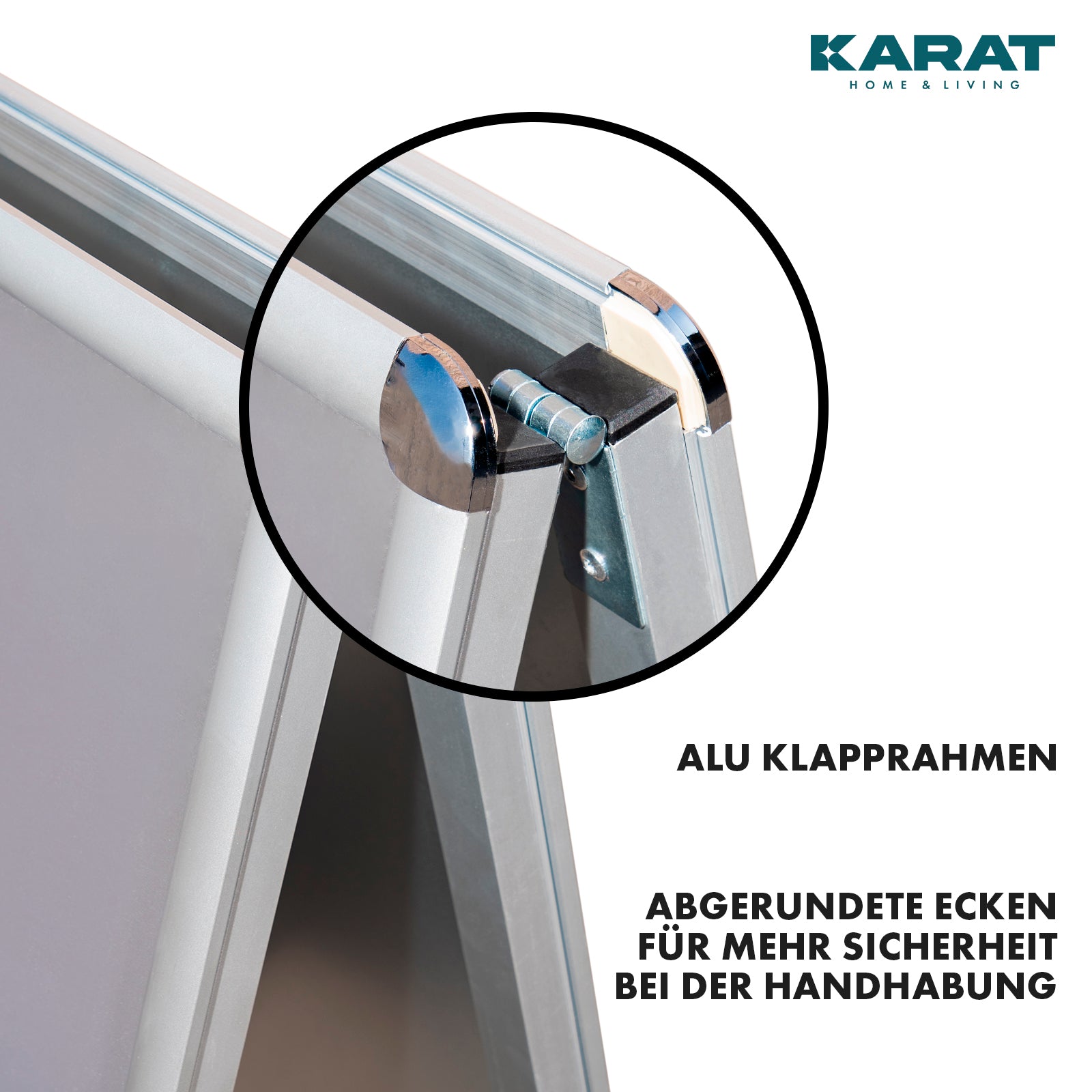 Kundenstopper | DIN A1 & A2 | Doppelseitiger Gehwegaufsteller, Werbeaufsteller aus Aluminium