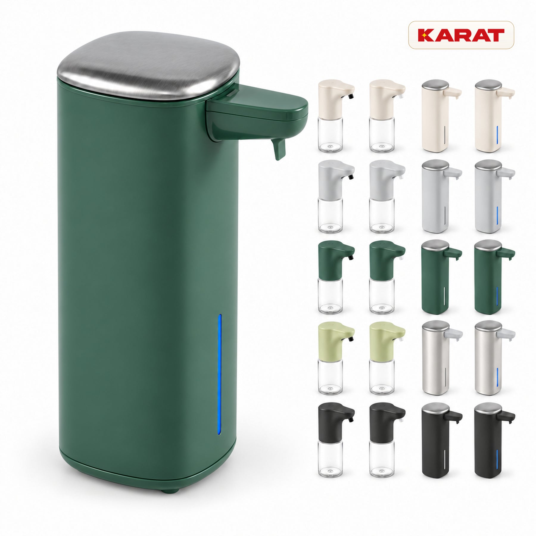 Automatischer Schaumseifenspender | Liora | Berührungsloser Seifenspender mit Sensor, USB-C-Akku & Edelstahl | 250 ml