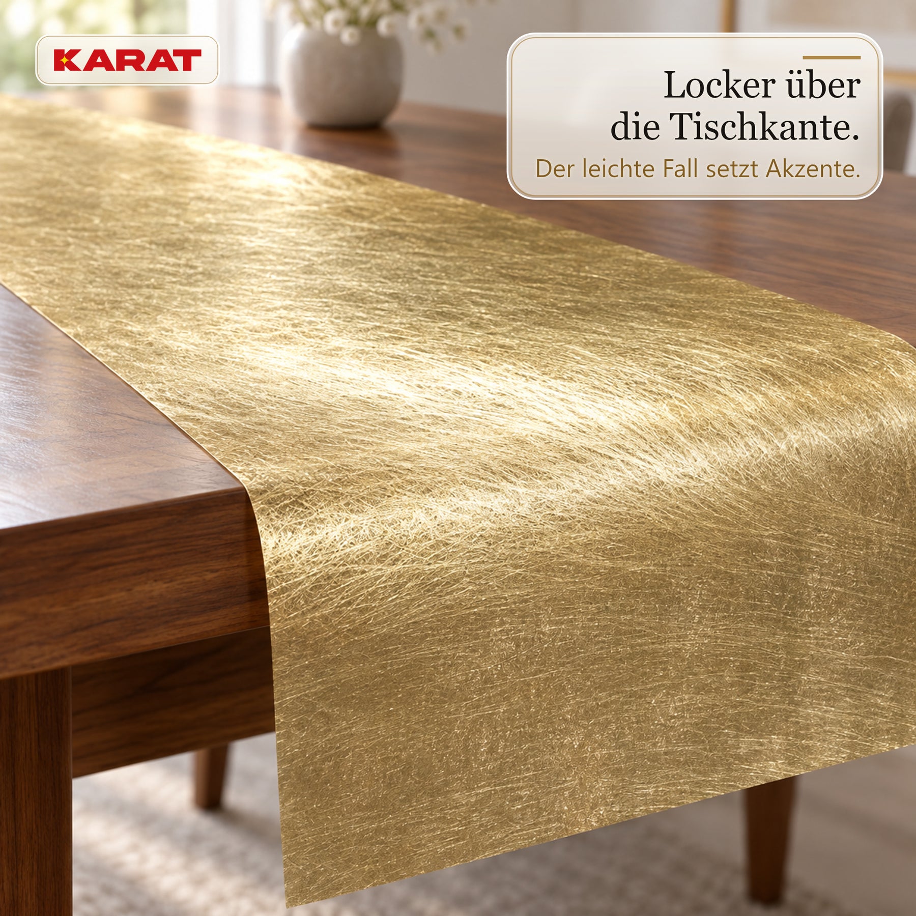 Tischläufer | Monarch | Dekovlies mit Metallic-Schimmer | 30 cm x 25 m Rolle | 13 Farben