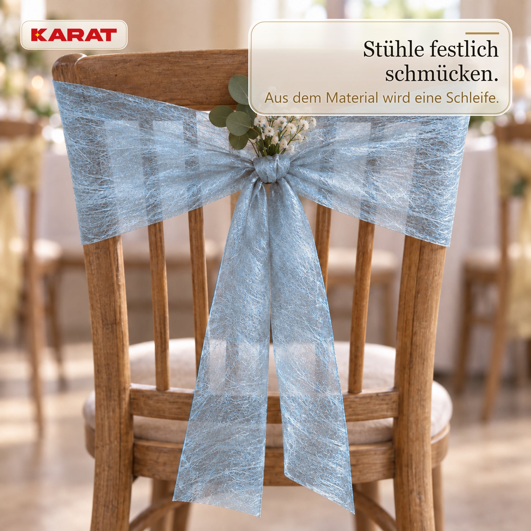 Tischläufer | Monarch | Dekovlies mit Metallic-Schimmer | 30 cm x 25 m Rolle | 13 Farben