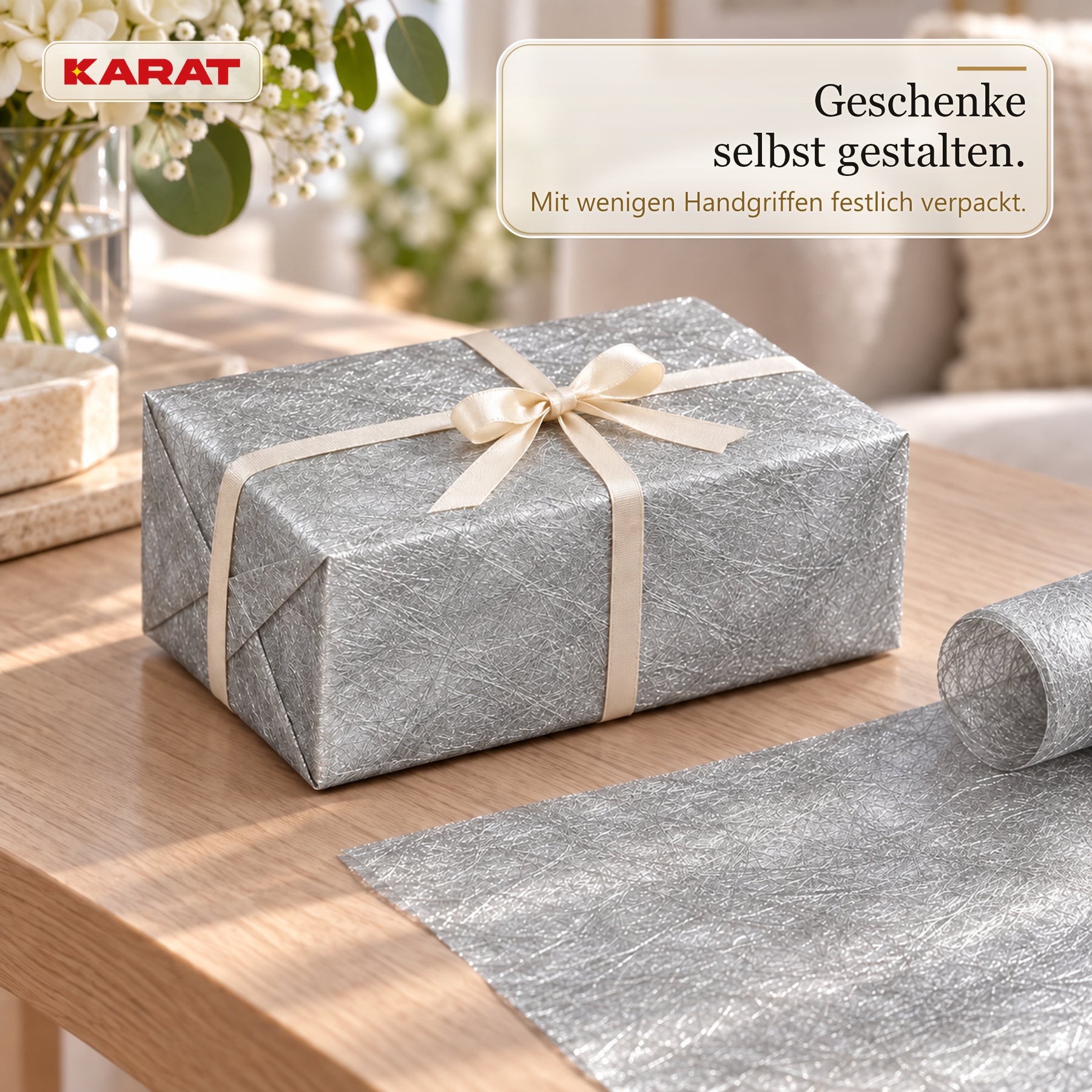 Tischläufer | Monarch | Dekovlies mit Metallic-Schimmer | 30 cm x 25 m Rolle | 13 Farben