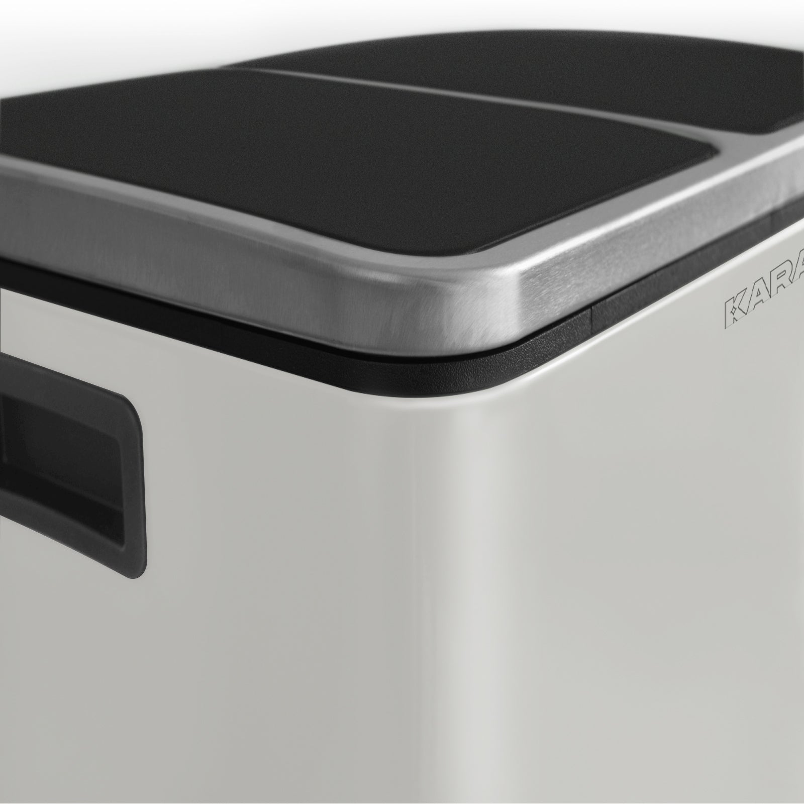 Mülleimer Felix aus Edelstahl | Trennsystem | Mit Schliessdämpfer