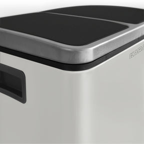 Mülleimer Felix aus Edelstahl | Trennsystem | Mit Schliessdämpfer