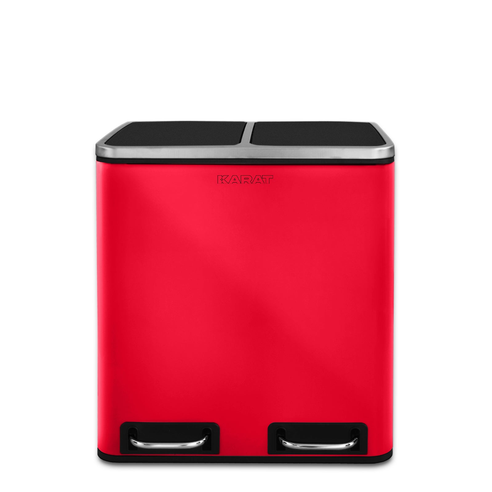 Mülleimer Felix aus Edelstahl | Trennsystem | Mit Schliessdämpfer