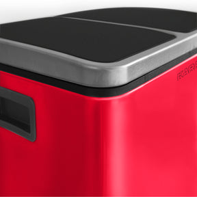 Mülleimer Felix aus Edelstahl | Trennsystem | Mit Schliessdämpfer