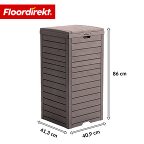Outdoor Mülleimer in Holz-Optik | Wetterfester Müllbehälter für Garten & Terrasse | 118L / 230L
