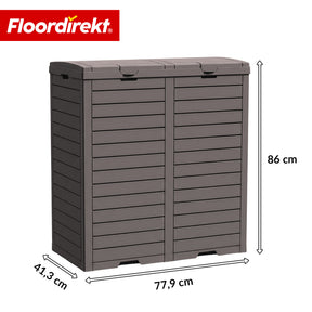 Outdoor Mülleimer in Holz-Optik | Wetterfester Müllbehälter für Garten & Terrasse | 118L / 230L