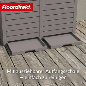 Outdoor Mülleimer in Holz-Optik | Wetterfester Müllbehälter für Garten & Terrasse | 118L / 230L