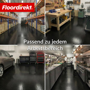 PVC-Bodenbelag | Coin Mirror | Coin-Optik Flachnoppen | Rutschfest & Pflegeleicht | Meterware / Zuschnitt nach Maß | 110 cm Breite