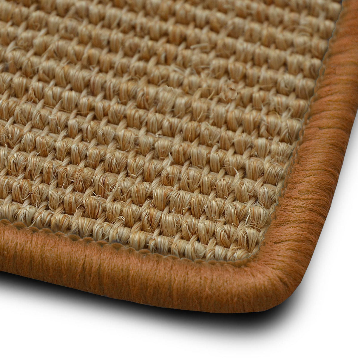 ✂ Sisal-Teppich auf Mass | Salvador natur | Kettelung in Wunschfarbe