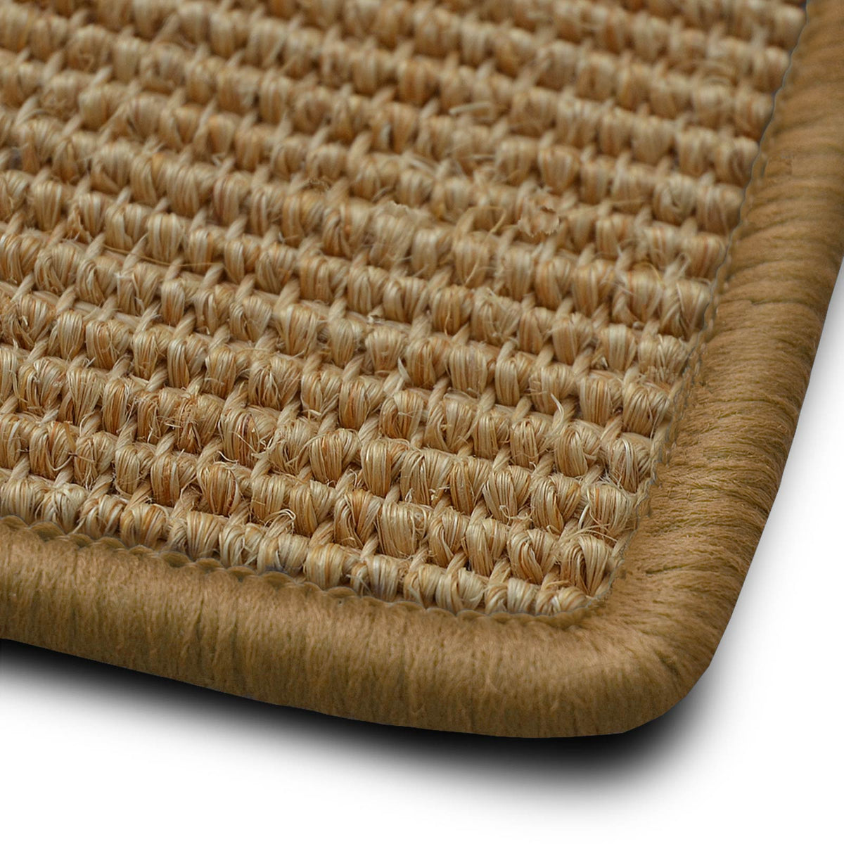 ✂ Sisal-Teppich auf Mass | Salvador natur | Kettelung in Wunschfarbe