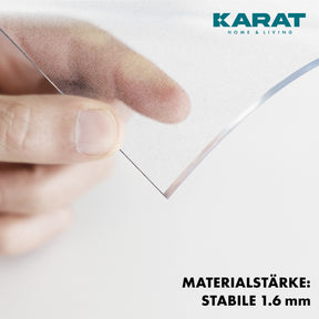 Transparent mattierte Tischfolie mit geradem Schnitt | Crystal | Mattierte Schutzfolie für Tische | Maßgeschneiderter Zuschnitt