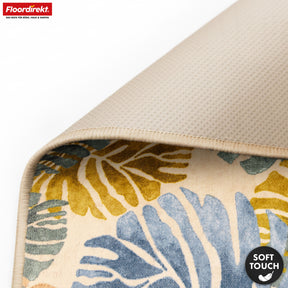 Wohnteppich | Amazonia | Moderner Teppich mit Blätterdesign | Rutschfest, strapazierfähig & pflegeleicht | Verschiedene Größen verfügbar