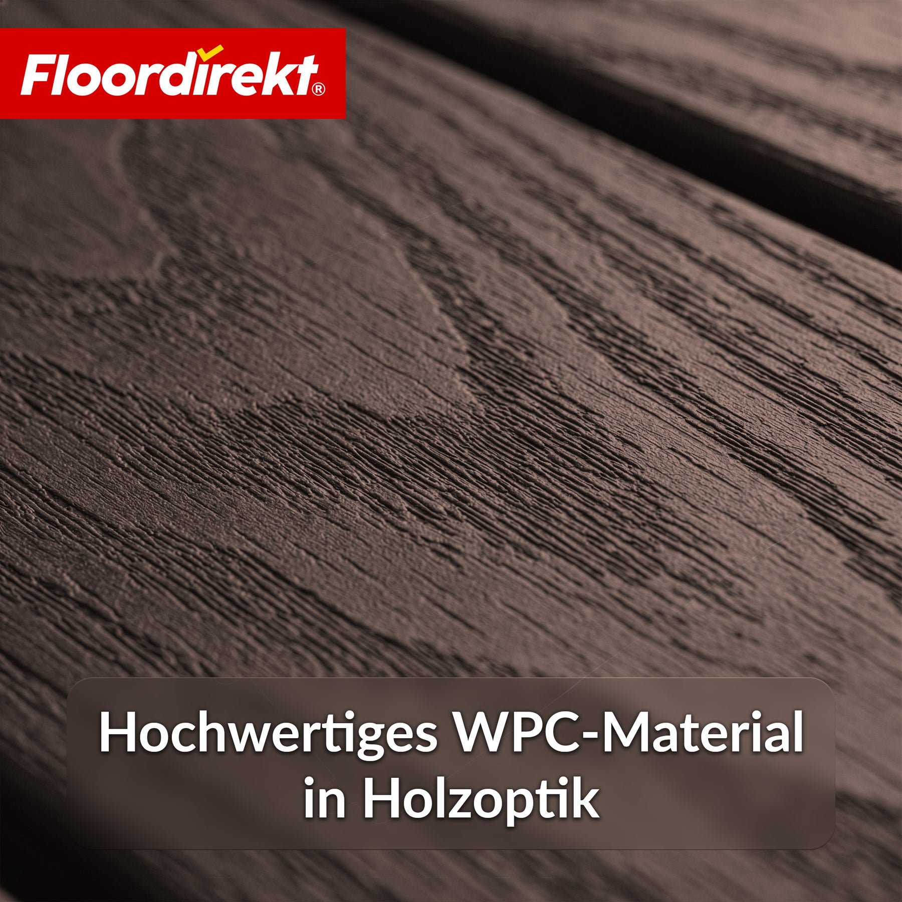 WPC-Terrassenfliese | Noble 3D | Moderne Klickfliese 30 x 30 cm für Balkon & Terrasse