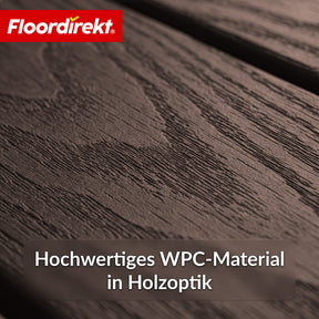 WPC-Terrassenfliese | Noble 3D | Moderne Klickfliese 30 x 30 cm für Balkon & Terrasse