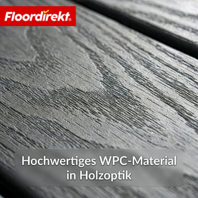 WPC-Terrassenfliese | Noble 3D | Moderne Klickfliese 30 x 30 cm für Balkon & Terrasse