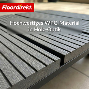 WPC-Pflanzenroller | Marquis | Rolluntersetzer 30 x 30 cm | 360° Lenkrollen mit Bremse | Tragkraft bis 80 kg