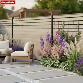 WPC Sichtschutzzaun | Elba | 180x180 cm Anthrazit | Wetterfest, UV-stabil & pflegeleicht mit Aluminium-Pfosten